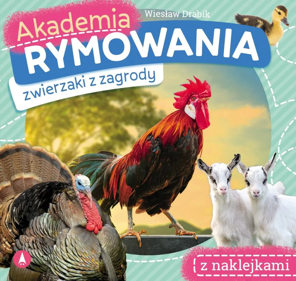 Książka - Książeczka 200X190 Akademia rymowania. Zwierzaki z zagrody  Naklejki SKRZAT 076301
