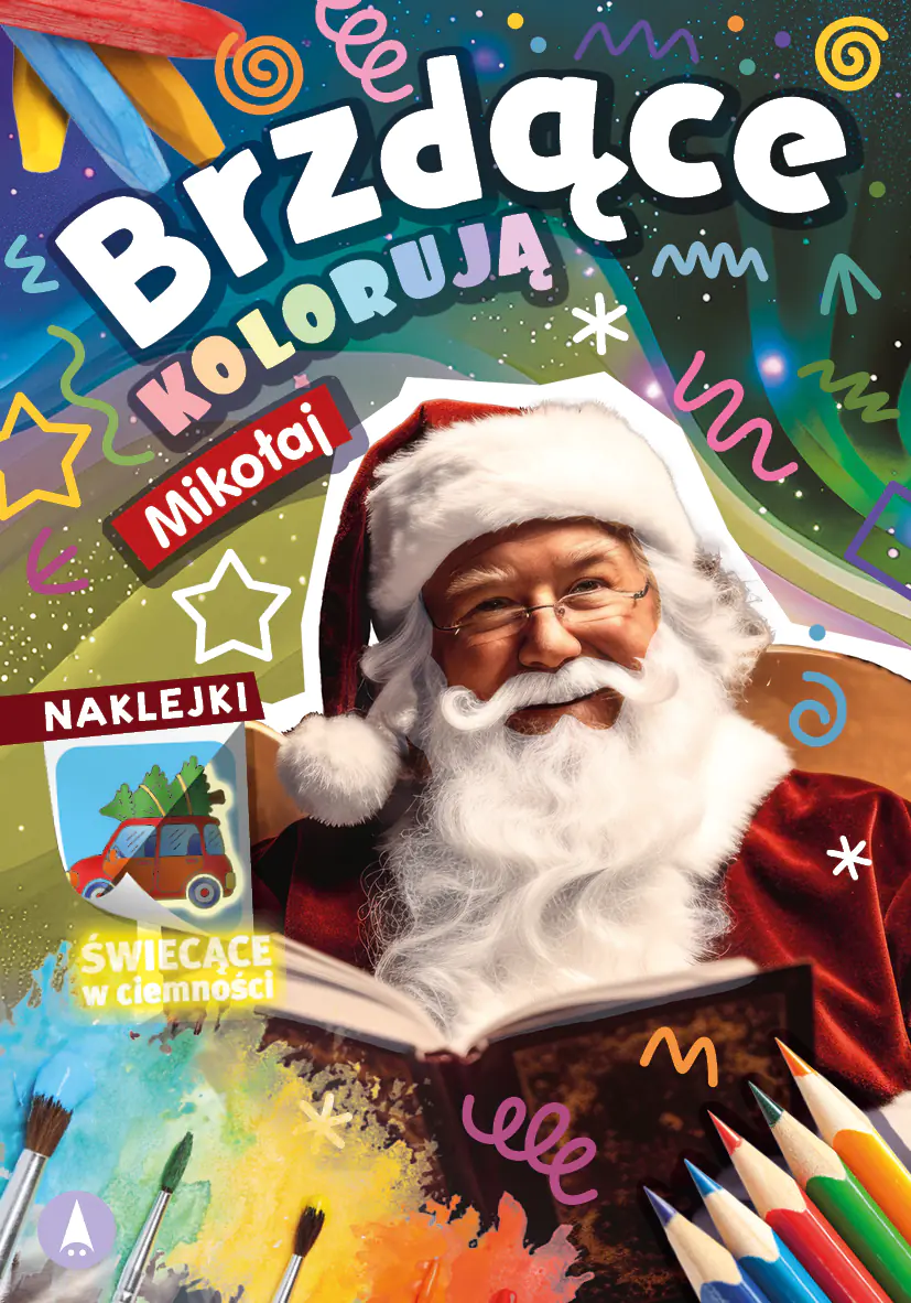 Książka - Brzdące kolorują. Mikołaj (naklejki świecące w ciemności)