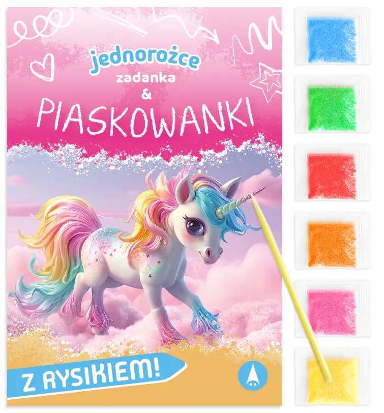 Książka - Zadanka & piaskowanki. Jednorożce