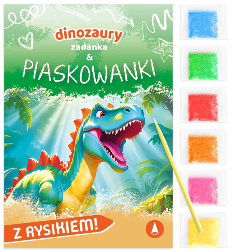 Książka - Malowanka 180X260 Dinozaury. Zadanka & piaskowanki SKRZAT 079678