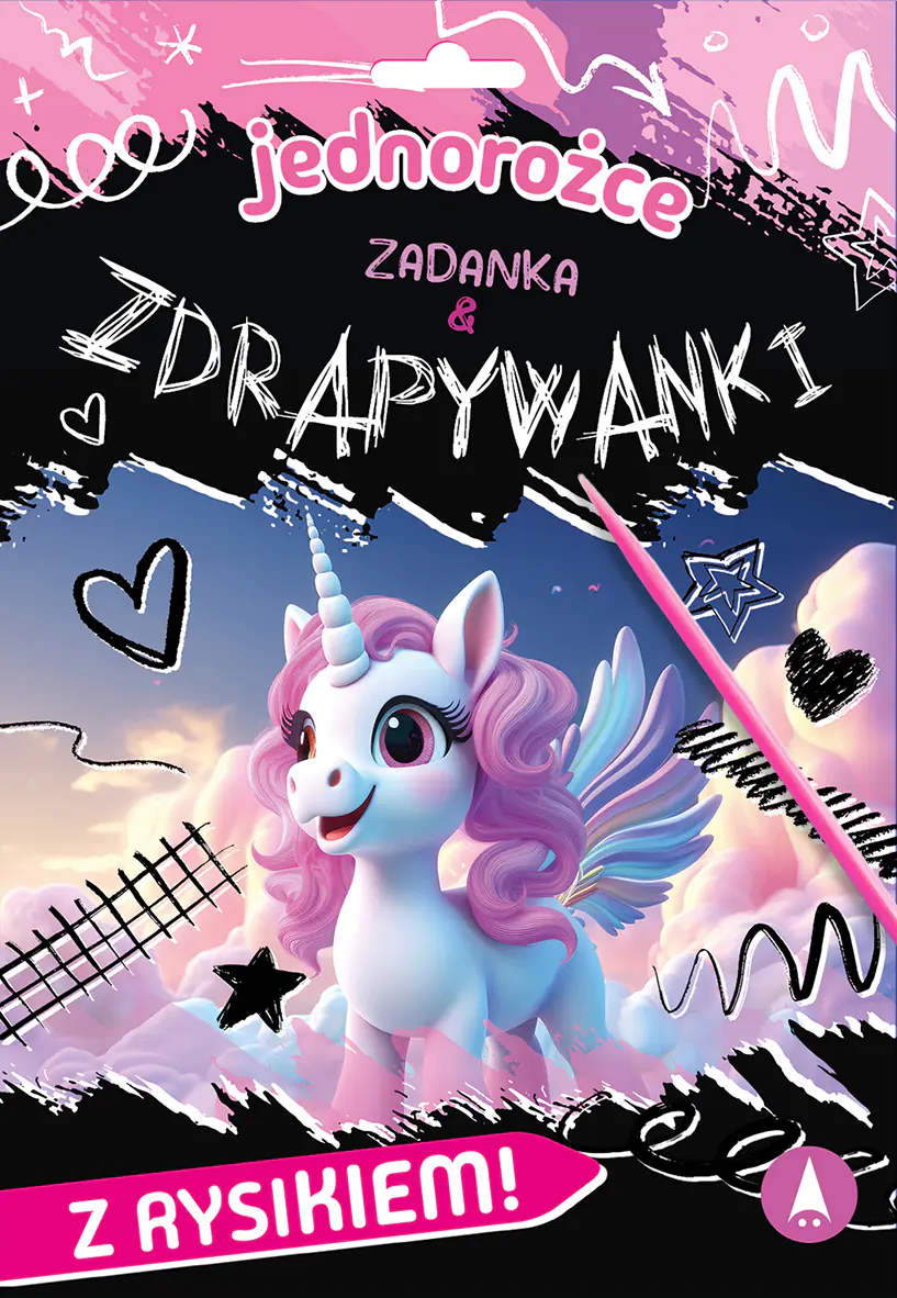 Książka - Wydrapywanka 180X260 Jednorożce. Zadanka & zdrapywanki SKRZAT 079685