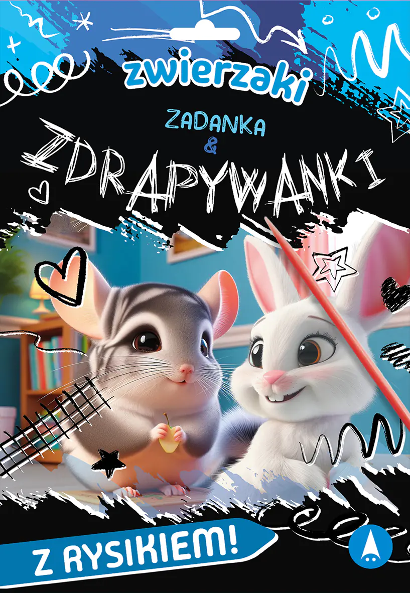 Książka - Wydrapywanka 180X260 Zwierzaki. Zadanka & zdrapywanki SKRZAT 079715