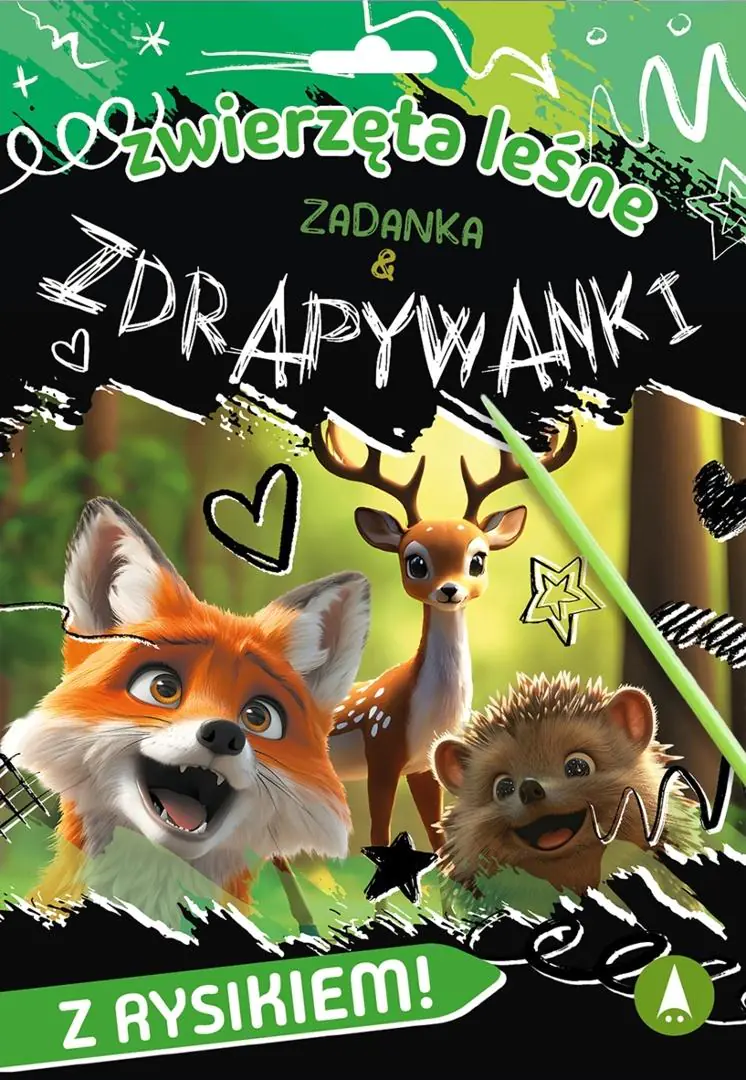 Książka - Wydrapywanka 180X260 Zwierzęta leśne. Zadanka & zdrapywanki SKRZAT 079722