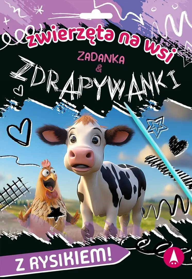 Książka - Wydrapywanka 180X260 Zwierzęta na wsi. Zadanka & zdrapywanki SKRZAT 079739