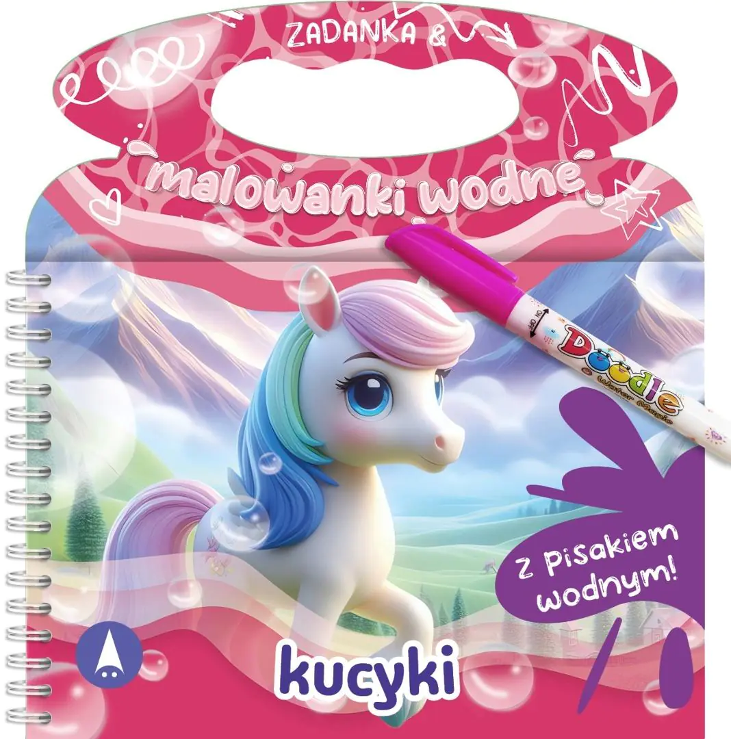 Książka - Malowanka 200X140 Zadanka & malowanki wodne. Kucyki  PISAK SKRZAT 079845