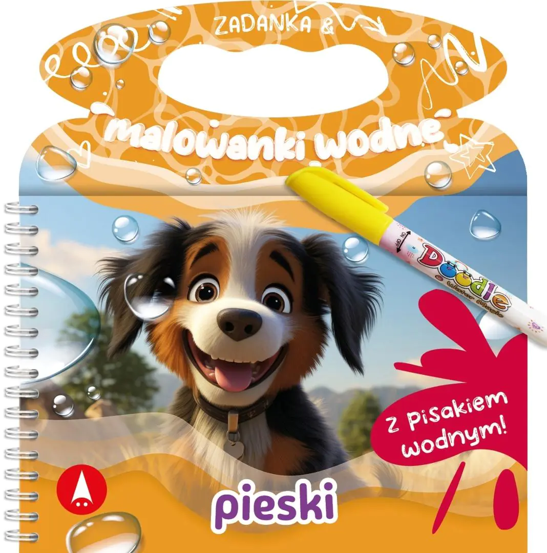 Książka - Malowanka 200X140 Zadanka & malowanki wodne. Pieski  PISAK SKRZAT 079852