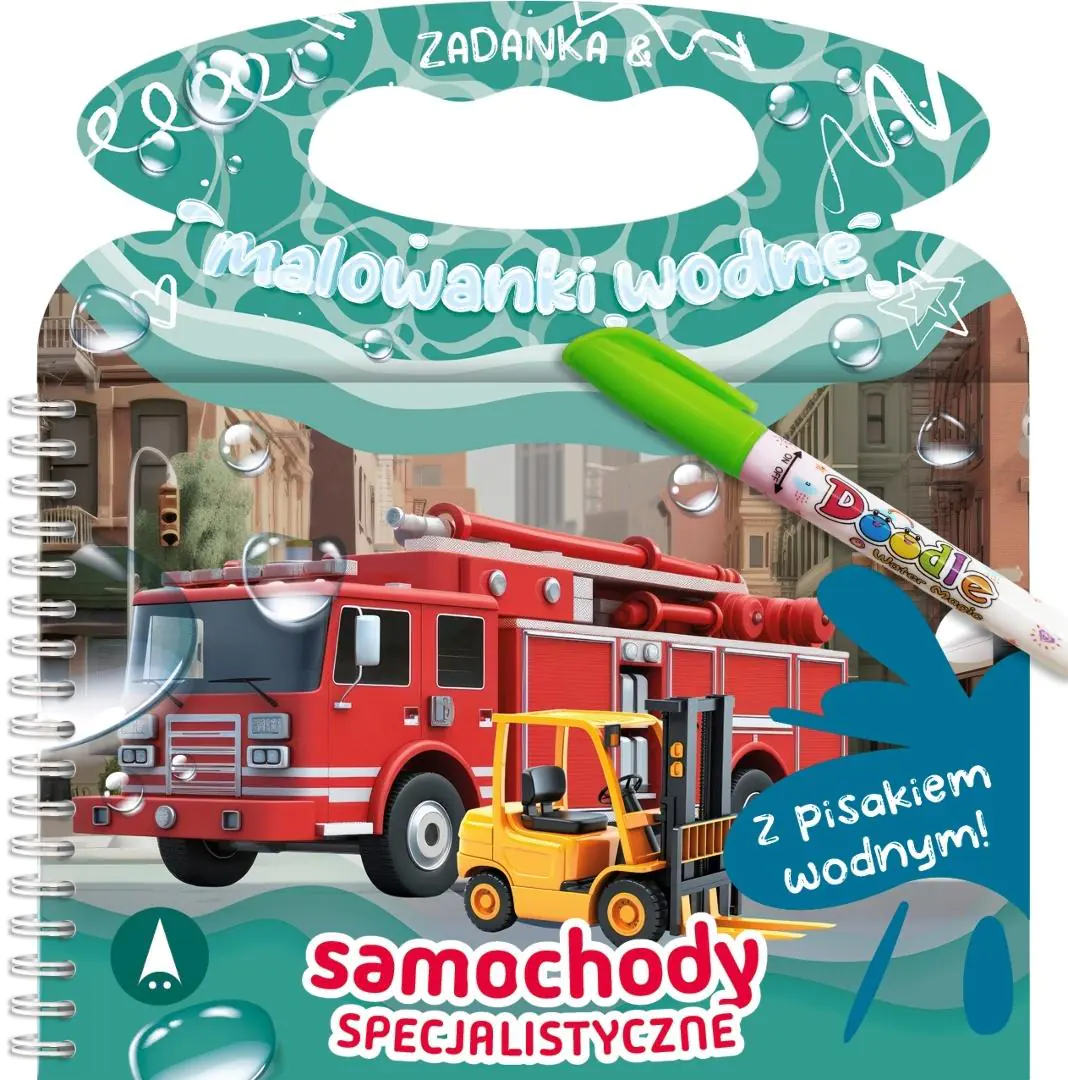 Książka - Malowanka 200X140 Zadanka & malowanki wodne. Samochody specjalistyczne  PISAK SKRZAT 079869