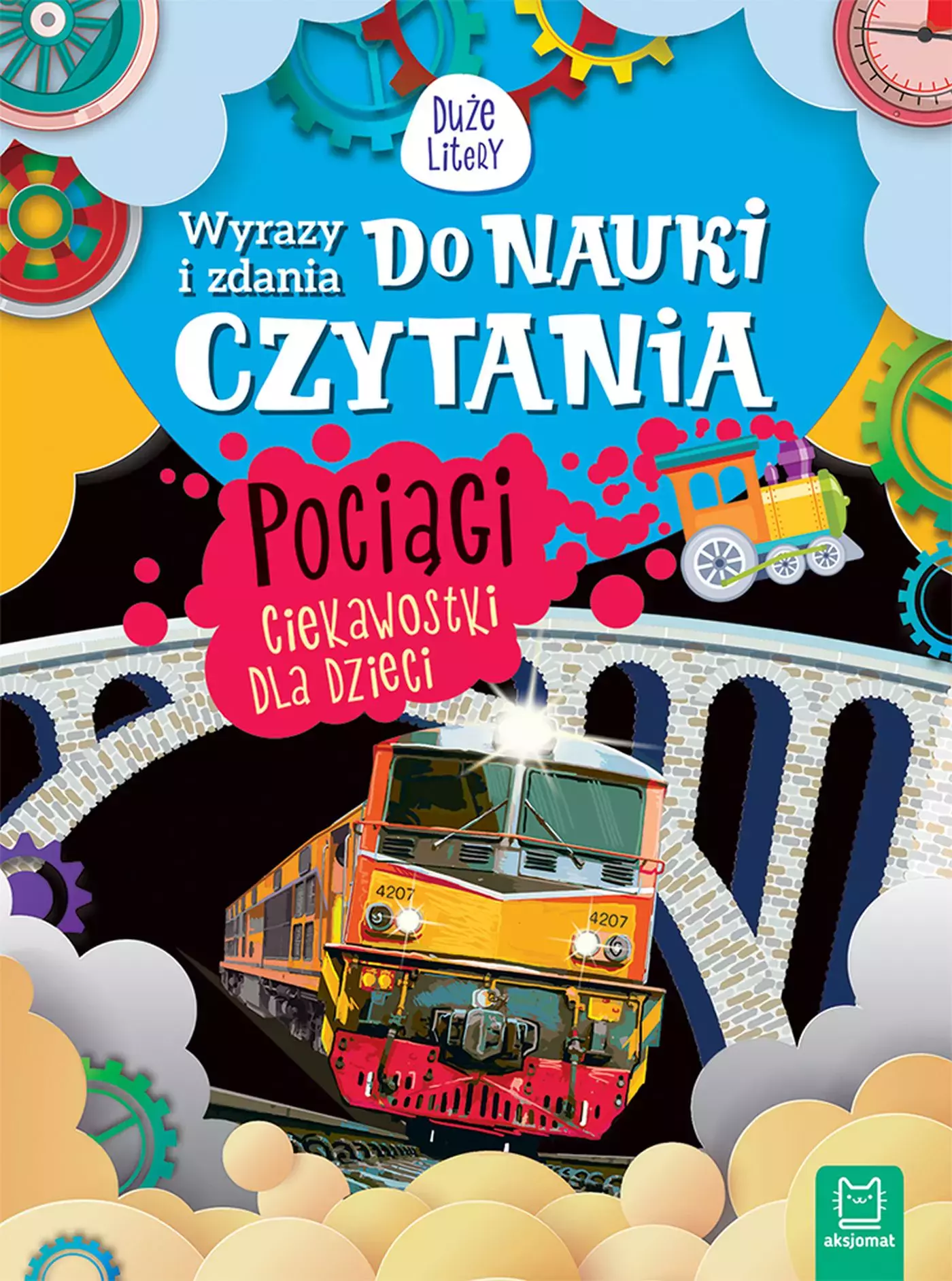 Książka - Pociągi. Wyrazy i zdania do nauki czytania. Duże litery