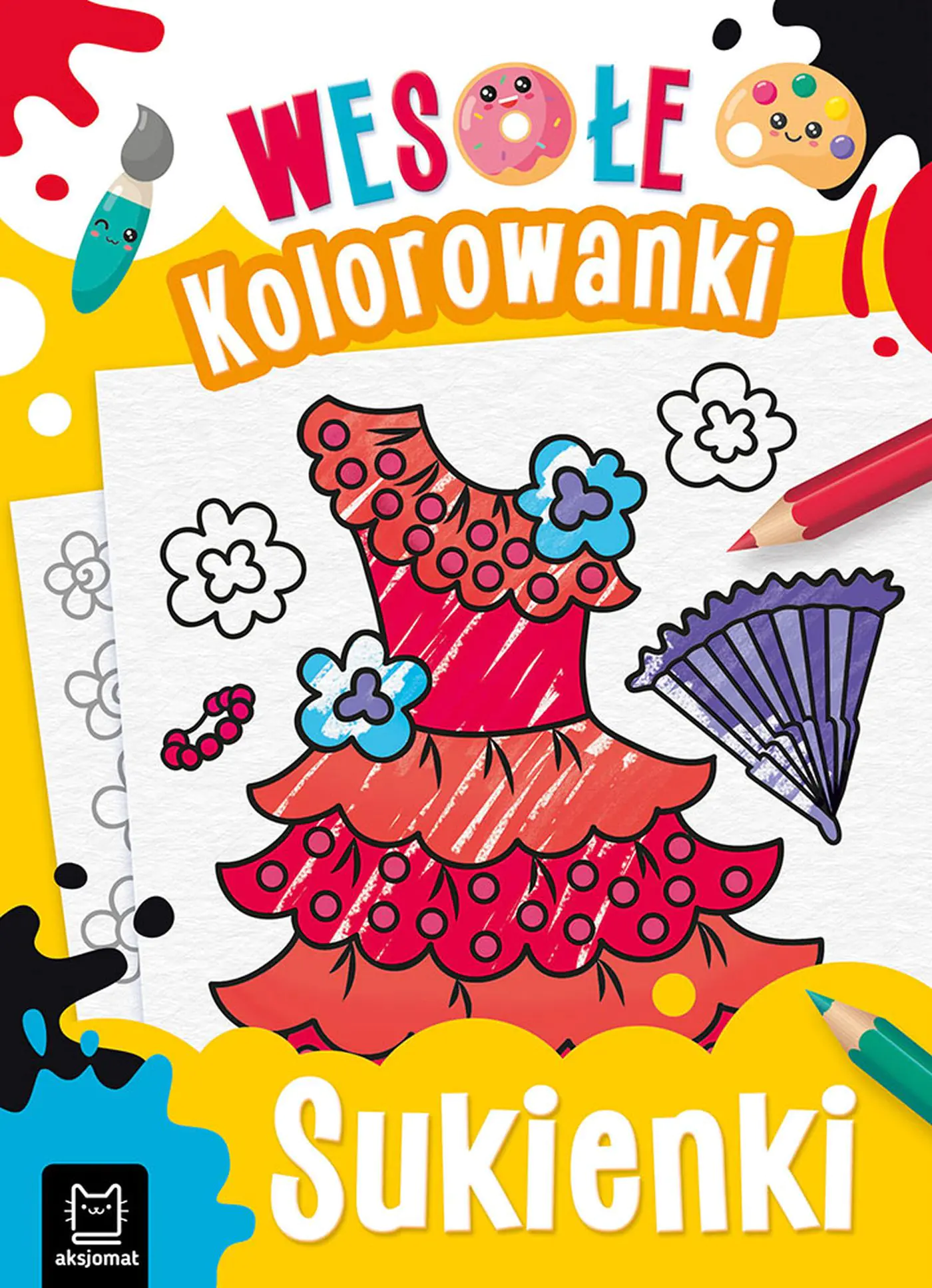 Książka - Wesołe kolorowanki. Sukienki