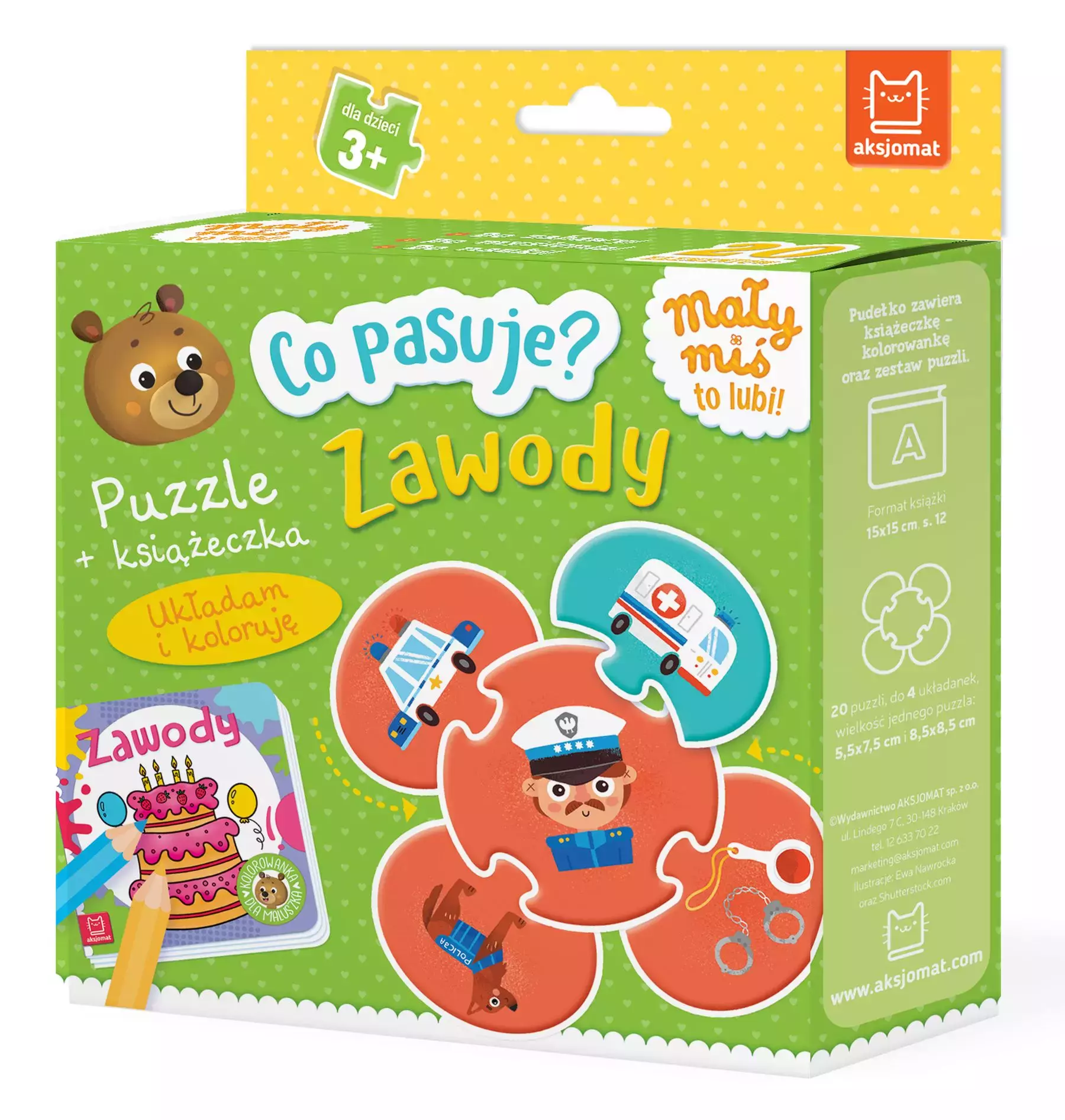 Książka - Zawody. Co pasuje? Puzzle + książeczka