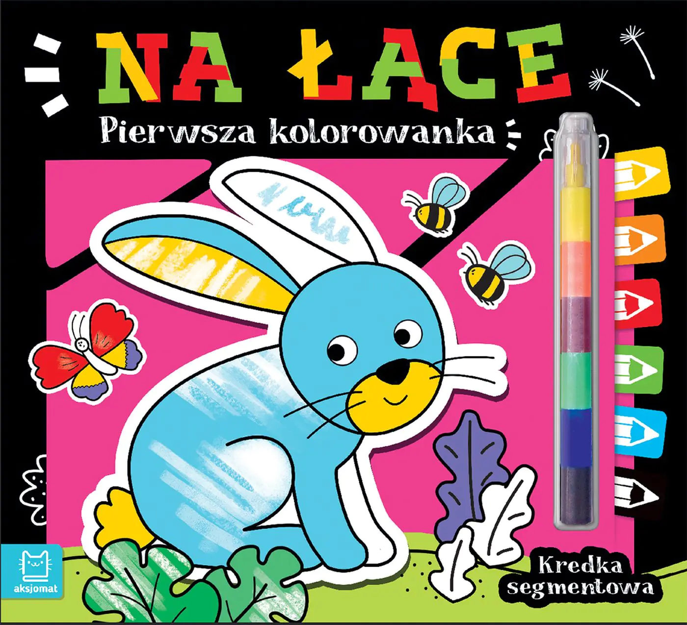 Książka - Aksjomat, Malowanka 220x240, na łące, kredka Aks