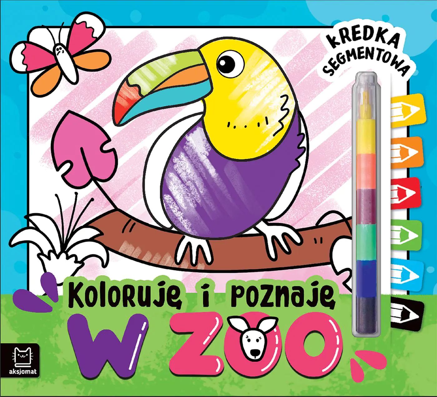 Książka - Aksjomat, Malowanka 220x240 w zoo, kredka Aks