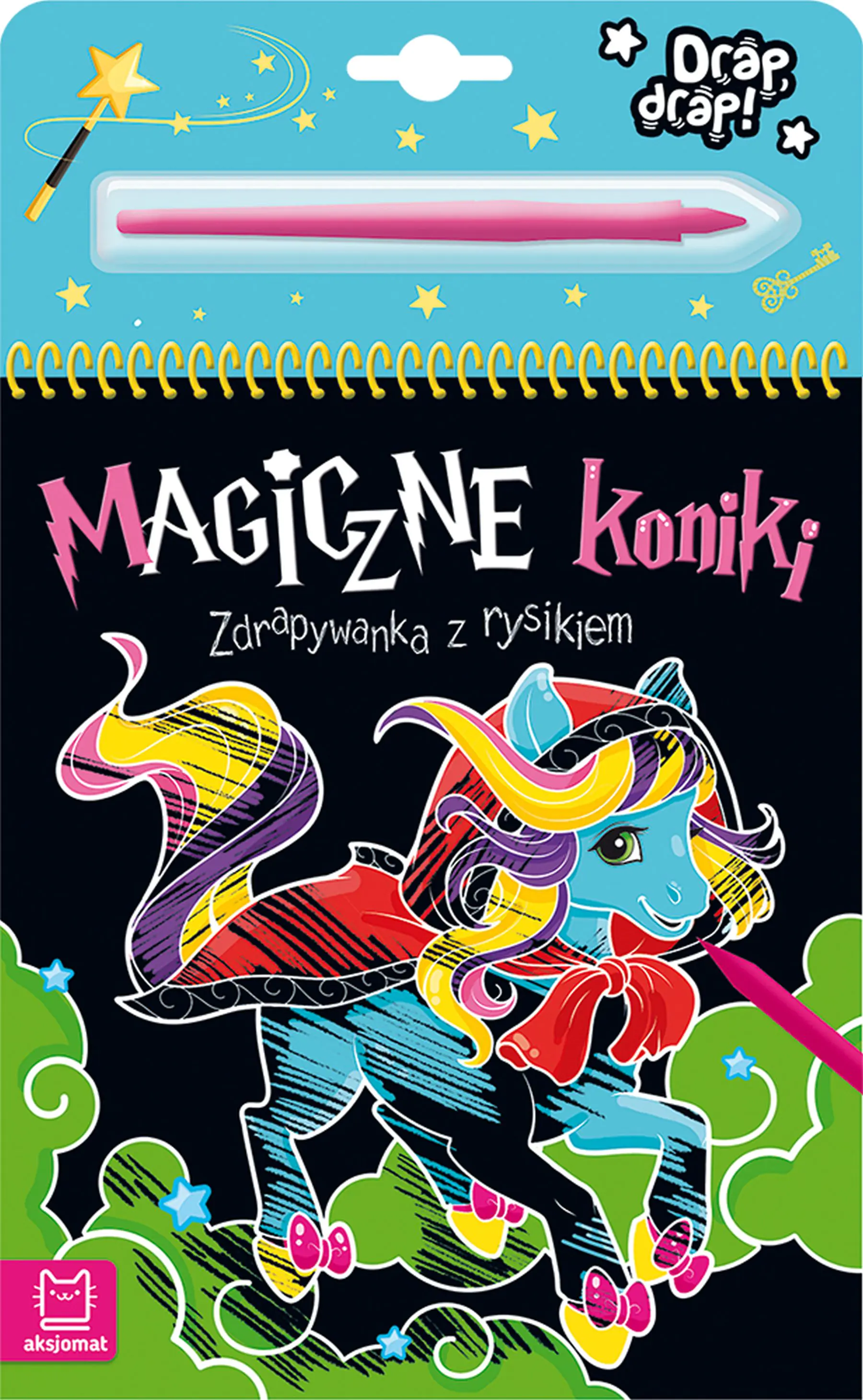 Książka - Magiczne koniki. Zdrapywanka z rysikiem