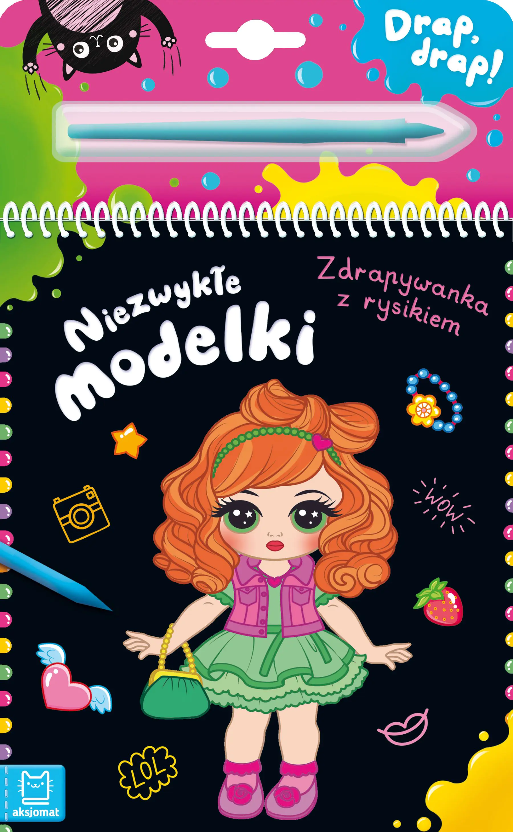 Książka - Niezwykłe modelki, zdrapywanka z rysikiem