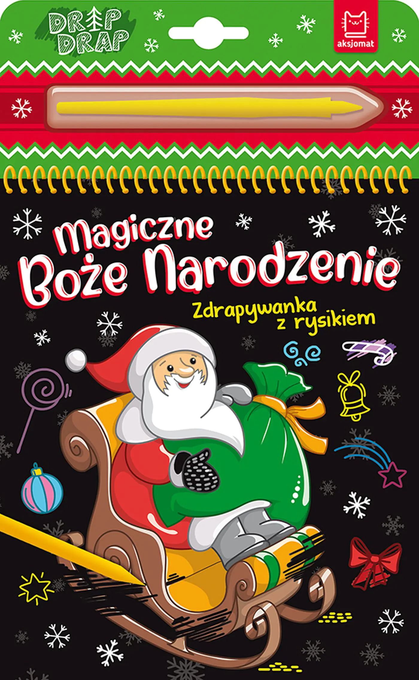 Książka - Magiczne Boże Narodzenie, zdrapywanka z rysikiem