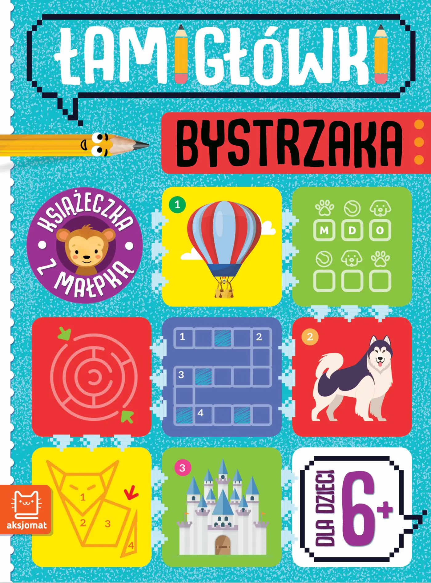 Książka - Książeczka z małpką. Dla dzieci 6+. Łamigłówki bystrzaka