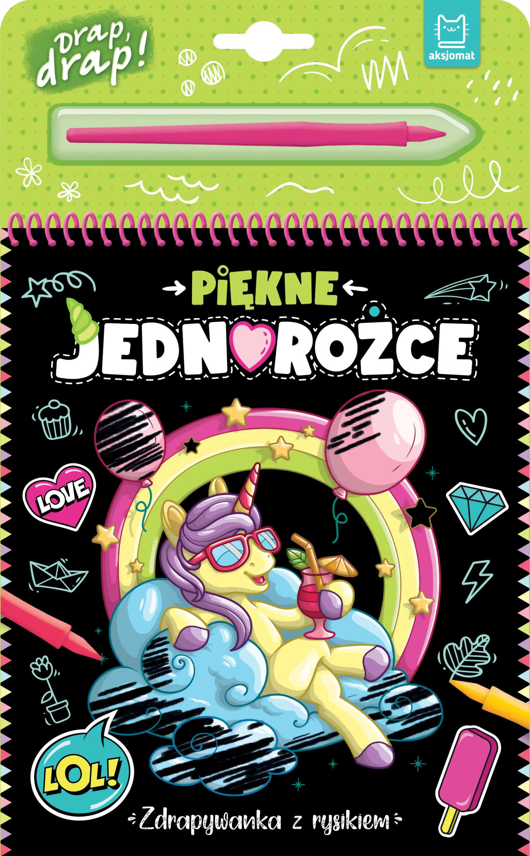 Książka - Aksj Zdrapywanka Jednorożce 36074