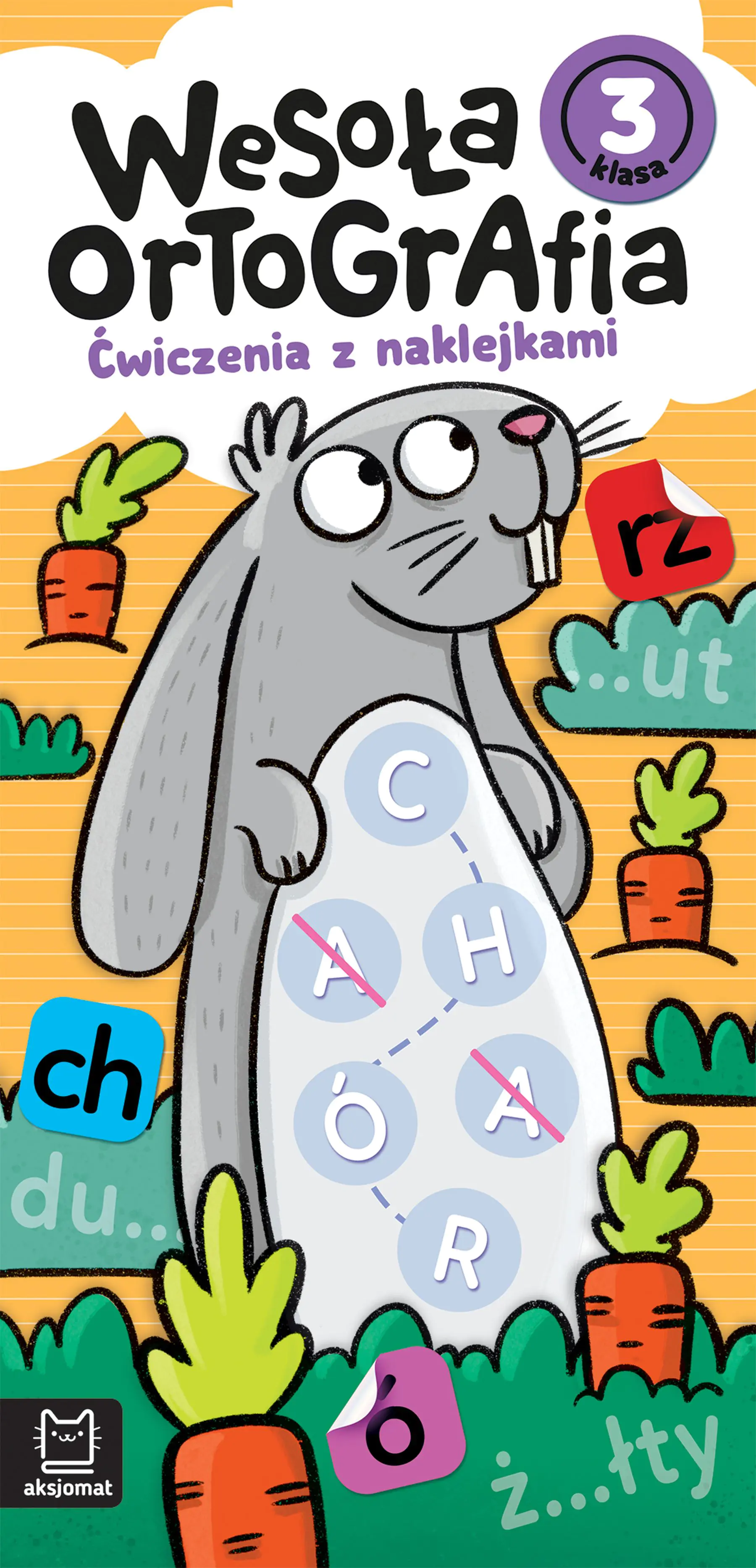 Książka - Wesoła ortografia. Ćwiczenia z naklejkami. Klasa 3
