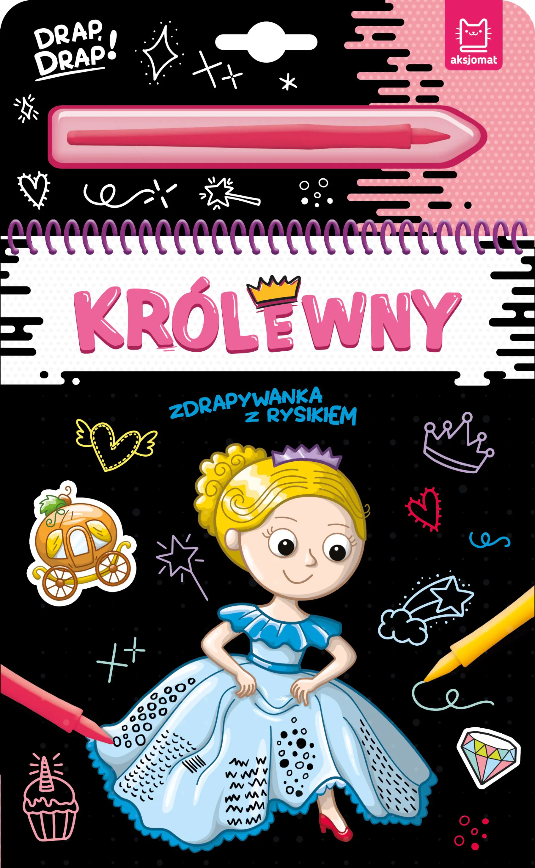Książka - Królewny. Zdrapywanka z rysikiem