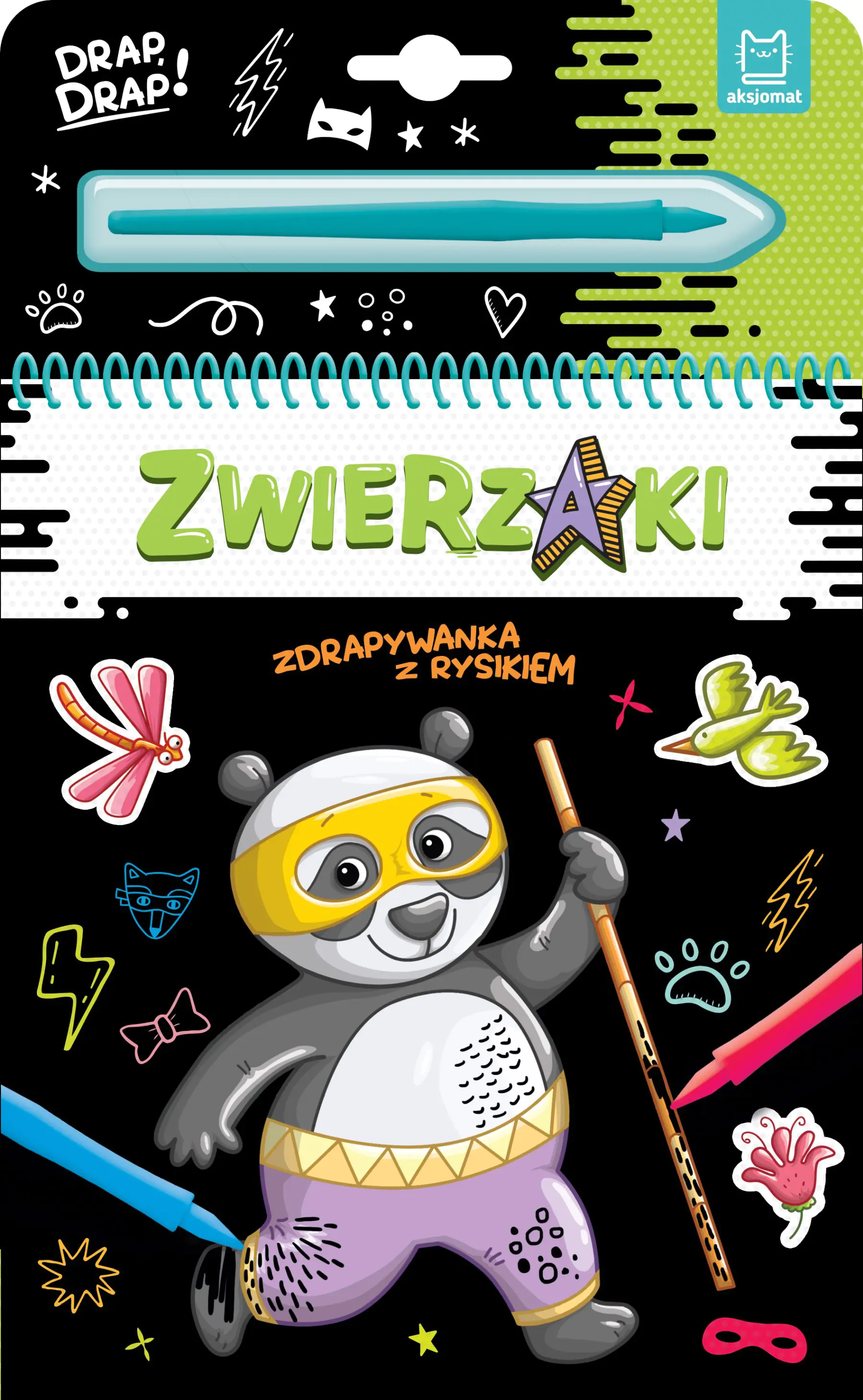 Książka - Zwierzaki. Zdrapywanka z rysikiem