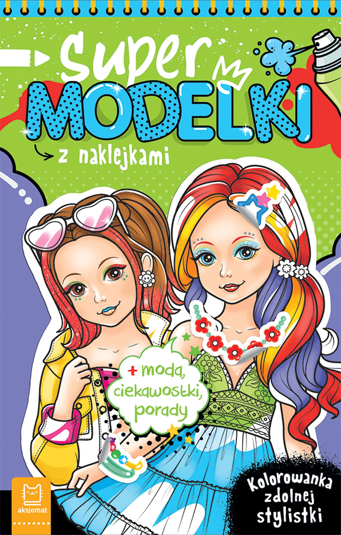 Książka - Supermodelki z naklejkami. Kolorowanka zdolnej stylistki