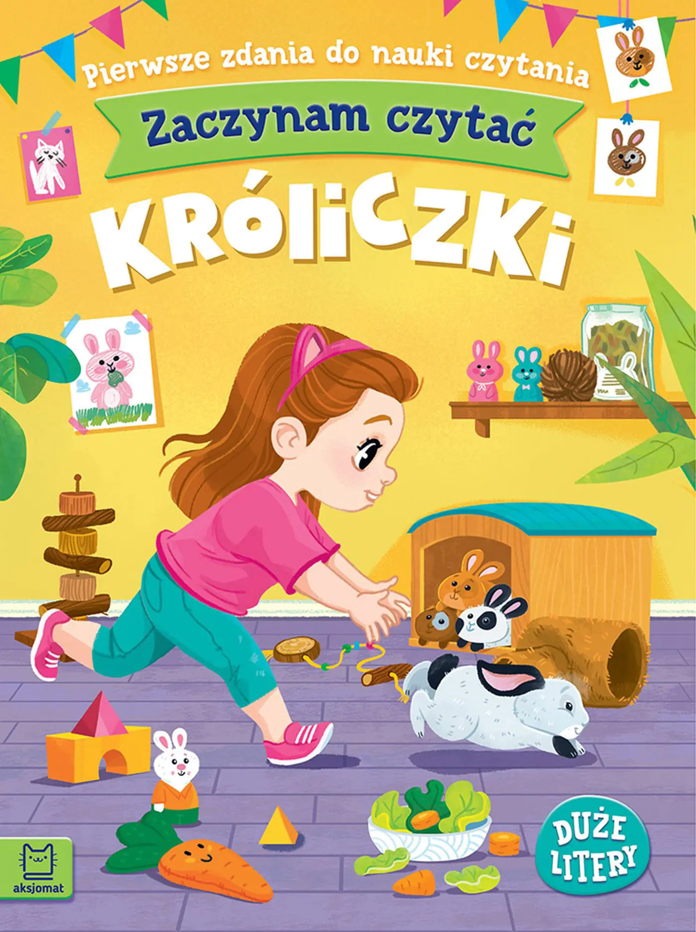 Książka - Duże litery. Pierwsze zdania do nauki czytania. Króliczki. Zaczynam czytać