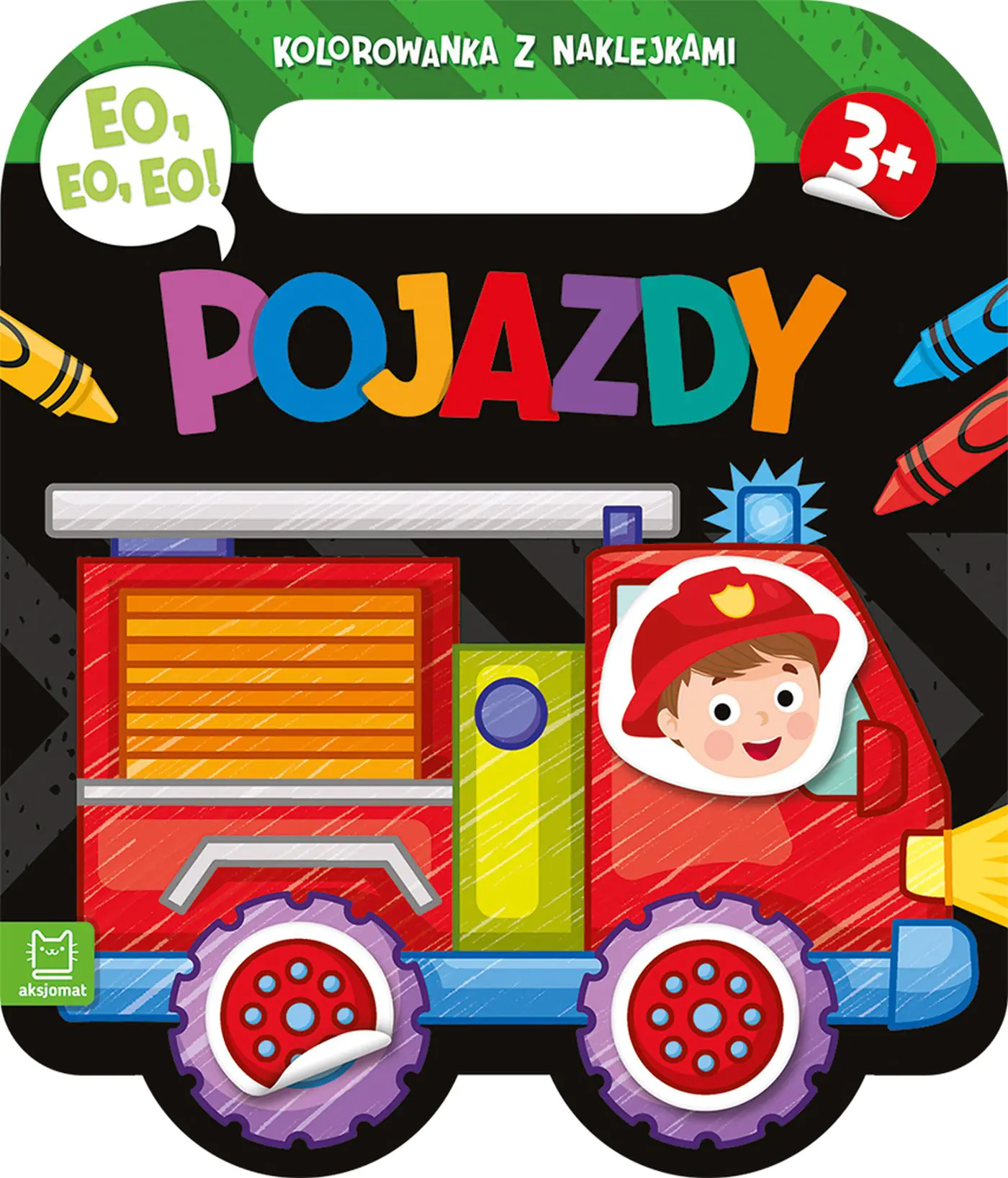 Książka - Kolorowanka z naklejkami. Eo, eo, eo! Pojazdy.