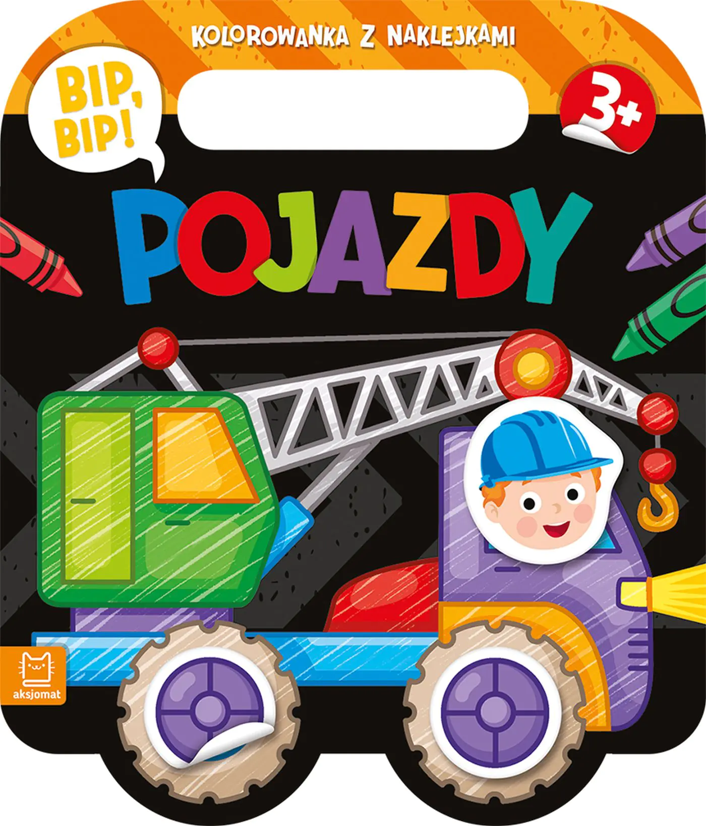 Książka - Książeczka Bip, bip! Pojazdy. Kolorowanka z naklejkami