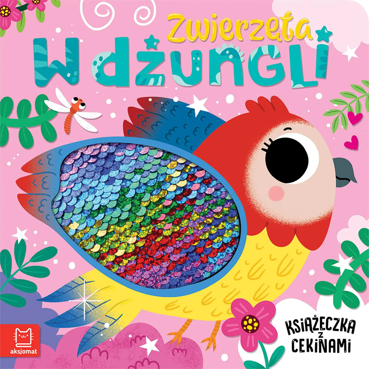 Książka - Zwierzęta w dżungli. Książeczka z cekinami