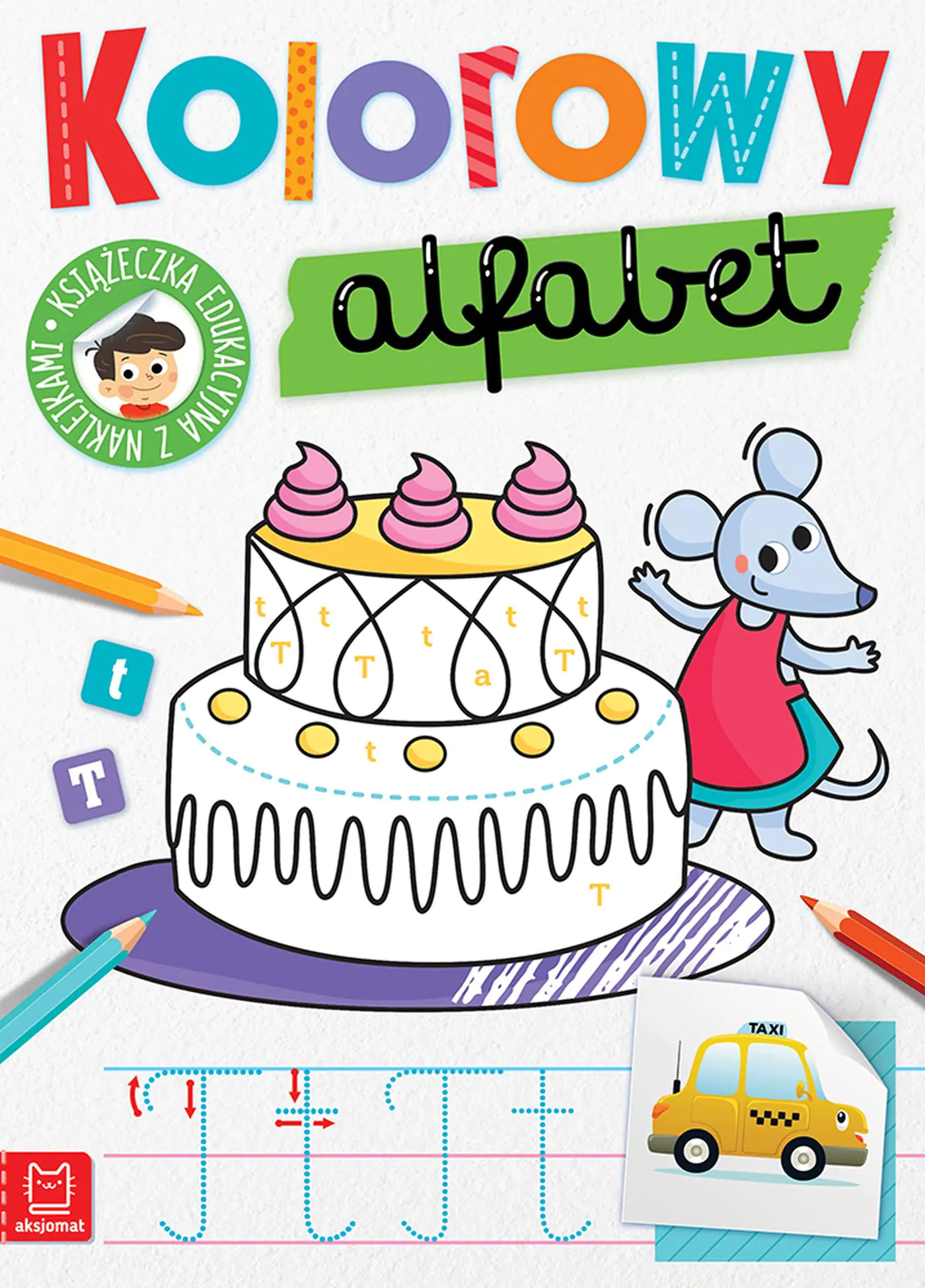 Książka - Kolorowy alfabet. Edukacyjna książeczka z naklejkami