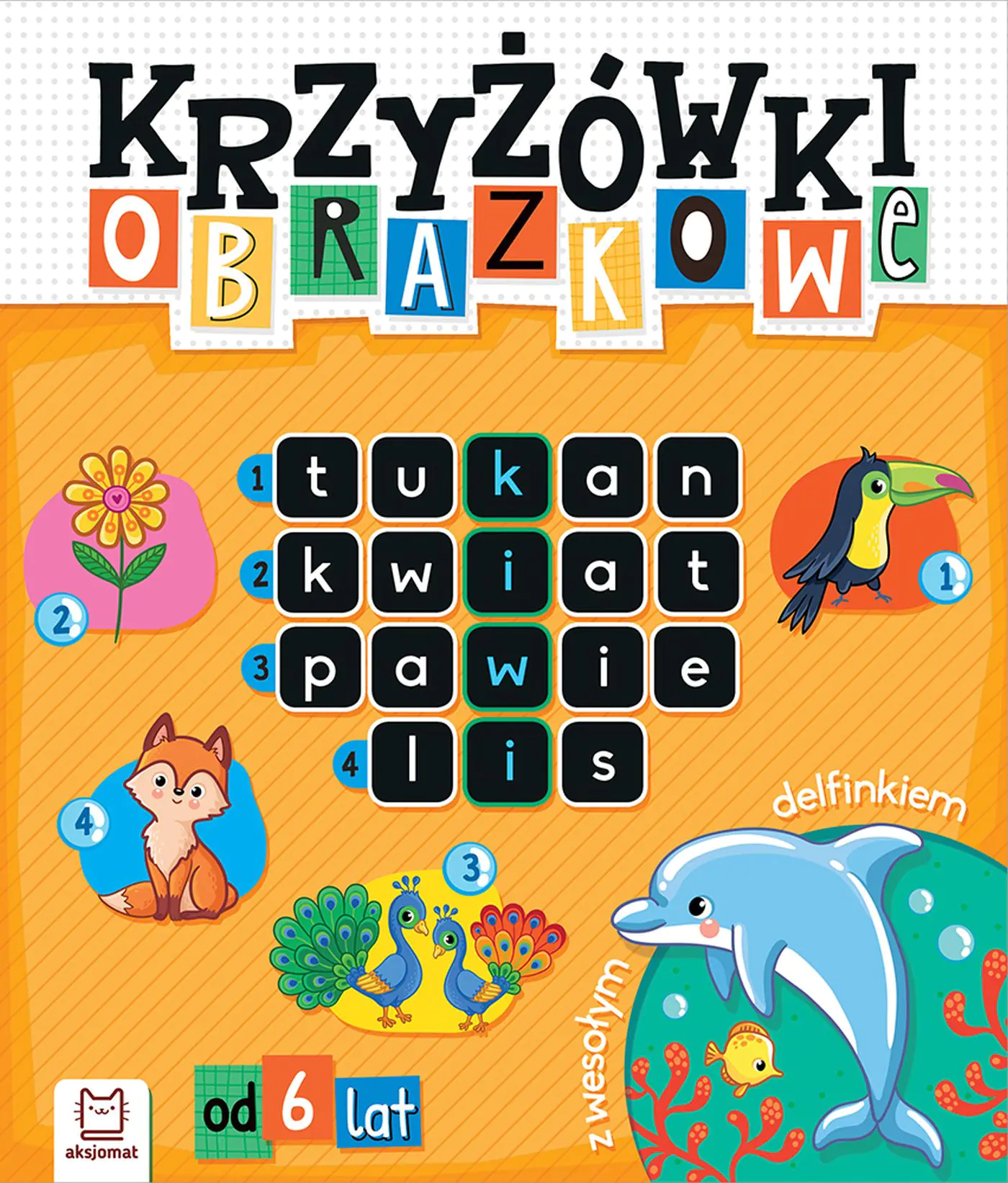 Książka - Krzyżówki obrazkowe z wesołym delfinkiem