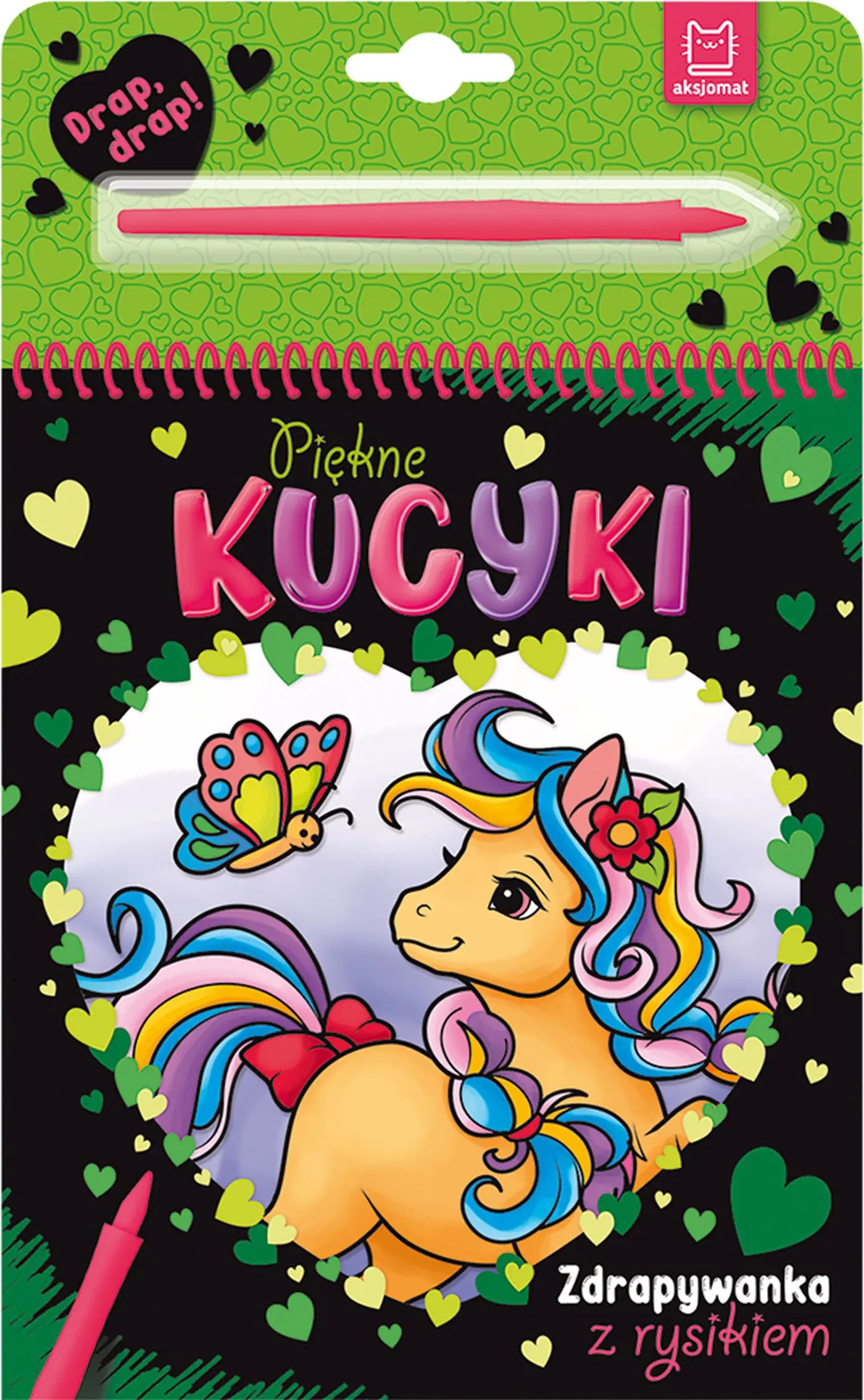 Książka - Piękne kucyki. Zdrapywanka z rysikiem