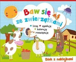 Książka - Baw się ze zwierzątkami. Blok do kolorowania