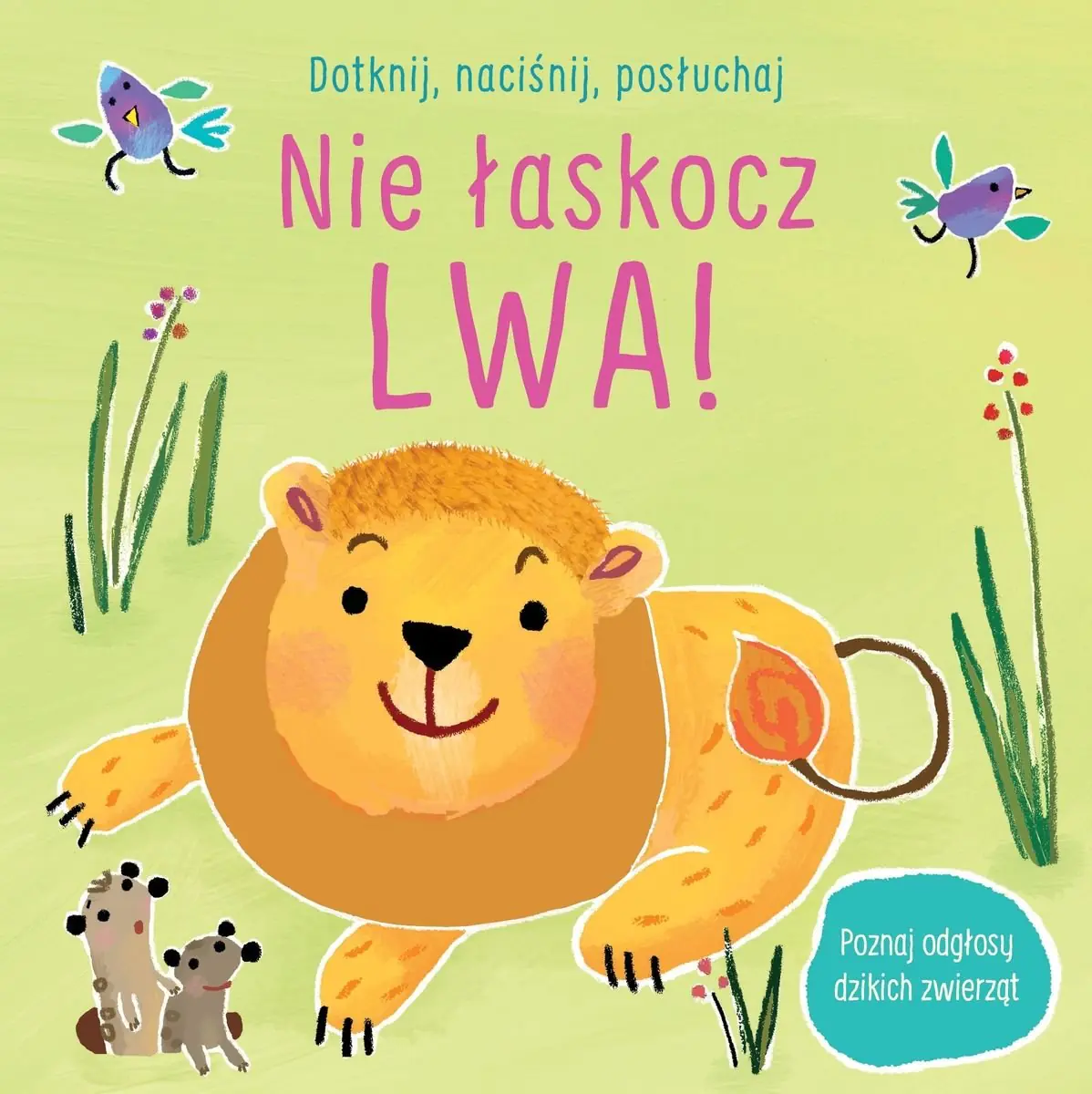 Książka - Dotknij, naciśnij, posłuchaj. Nie łaskocz lwa!