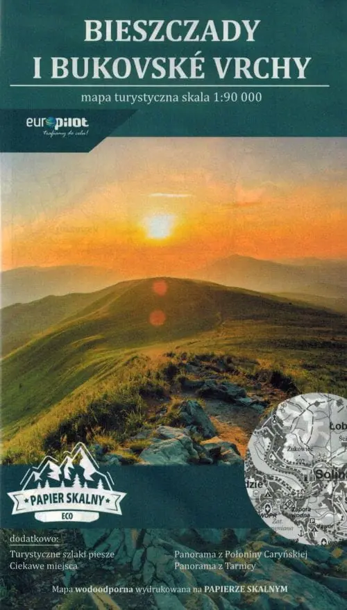 Książka - Bieszczady i Bukovske Vrchy. Mapa wodoodporna 1:20 000