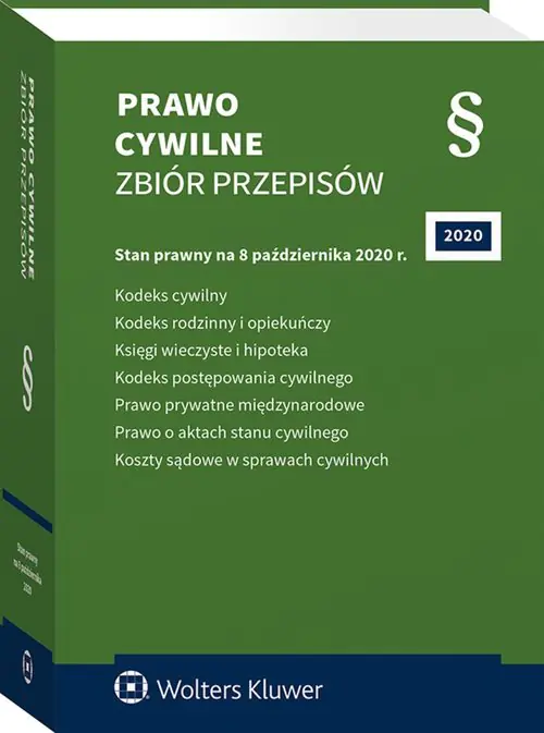 Książka - Prawo cywilne Zbiór przepisów. Stan prawny na 8 października 2020r (wyd. 54/2020)
