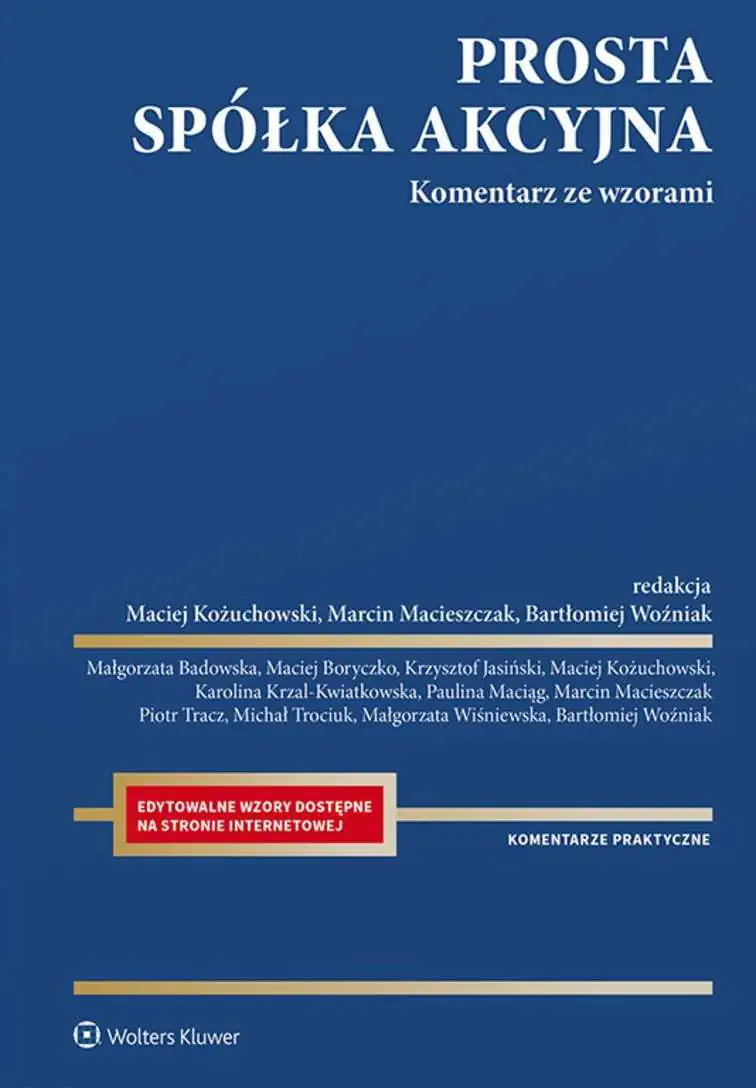 Książka - Prosta spółka akcyjna. Komentarz ze wzorami