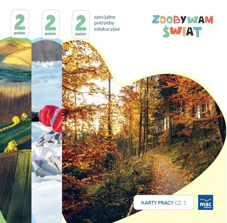 Książka - Pakiet: Zdobywam świat. Karty pracy. Poziom 2. Część 1-3