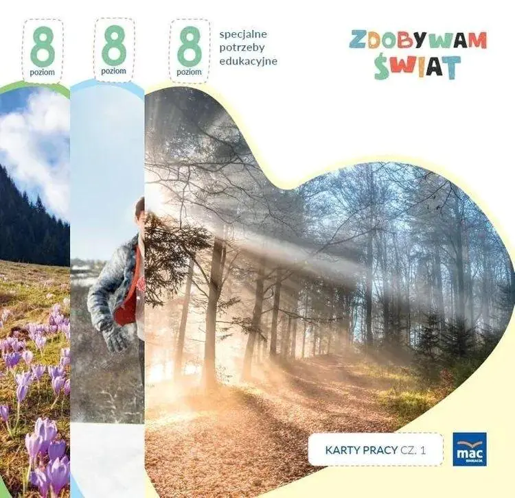 Książka - Pakiet: Zdobywam świat. Karty pracy. Poziom 8. Część 1-3