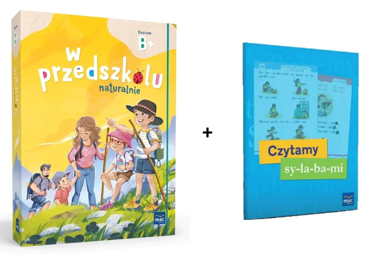 Książka - Superpakiet W przedszkolu naturalnie. Poziom B+. Pakiet + Czytamy sylabami
