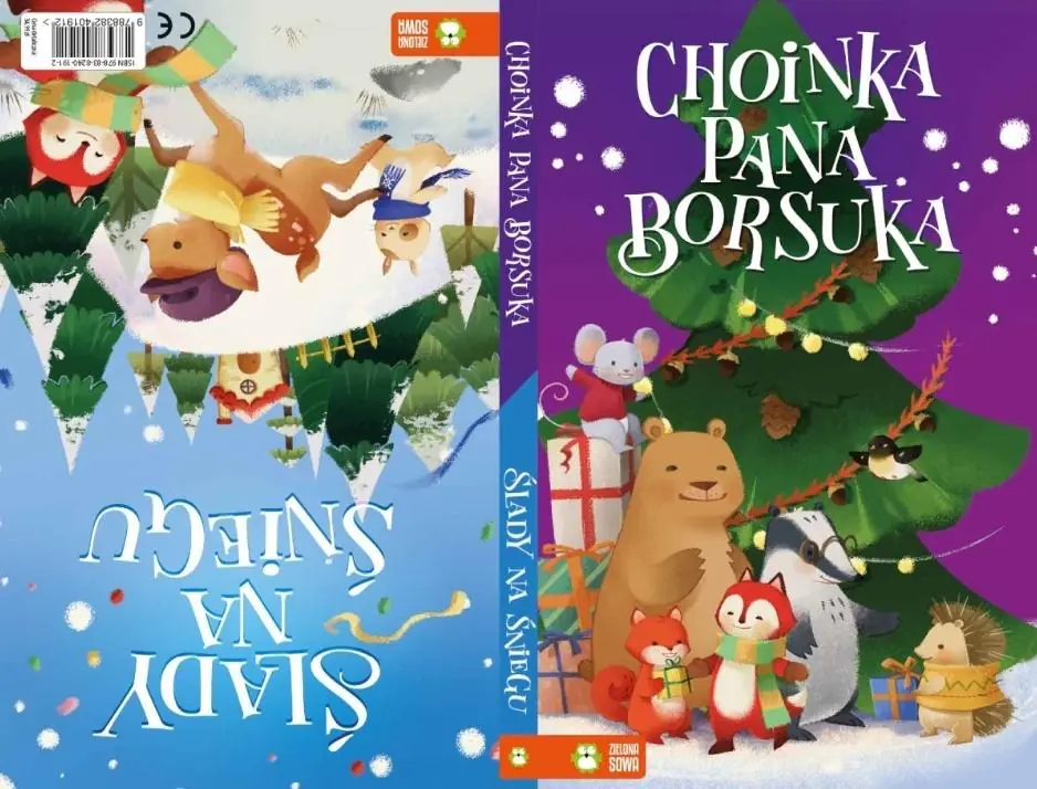 Książka - Choinka pana Borsuka. Ślady na śniegu. Zimowe opowiastki