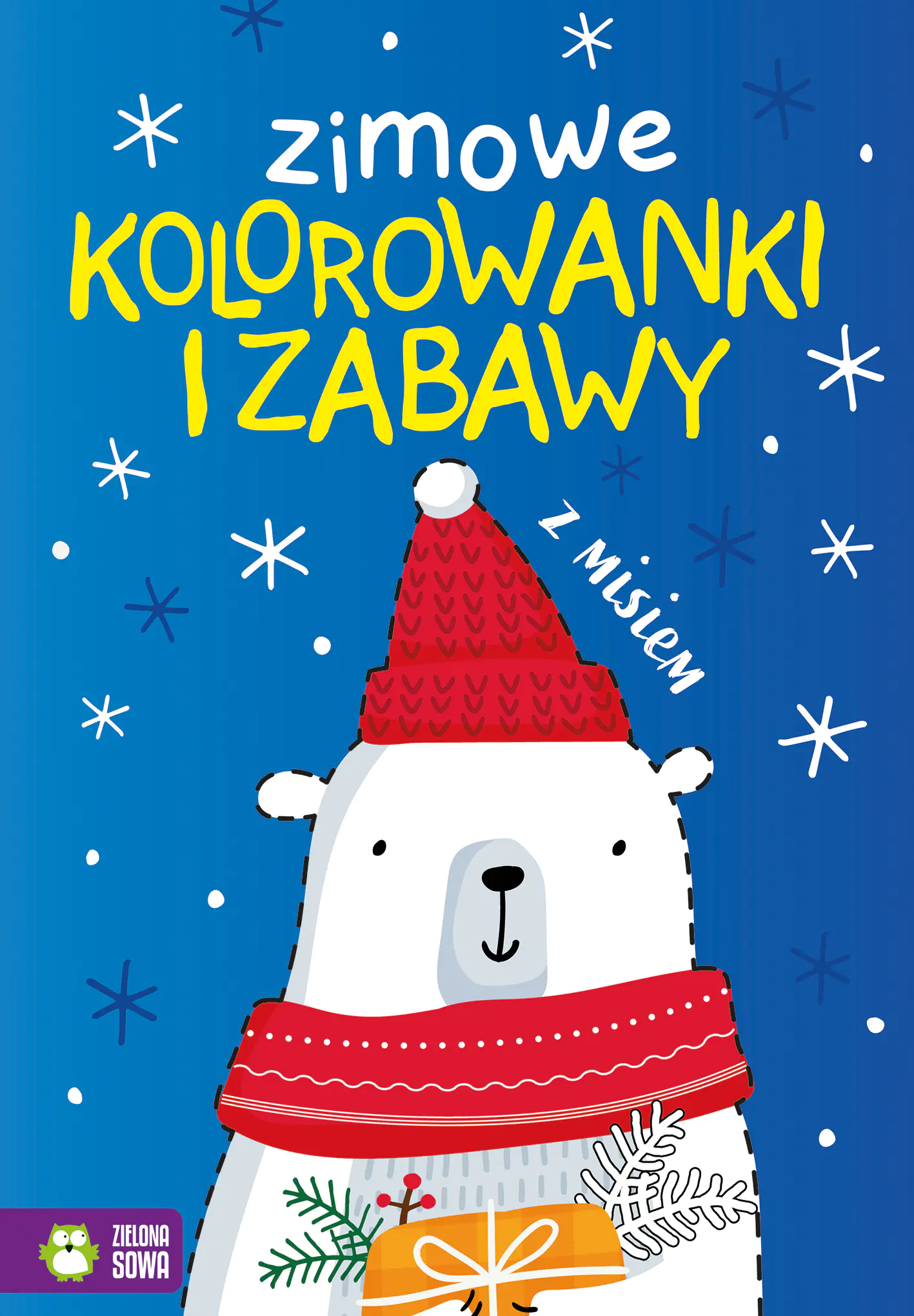 Książka - Zimowe kolorowanki i zabawy z misiem
