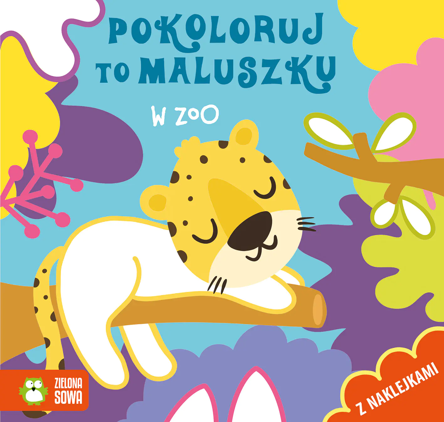 Książka - W zoo. Pokoloruj to maluszku