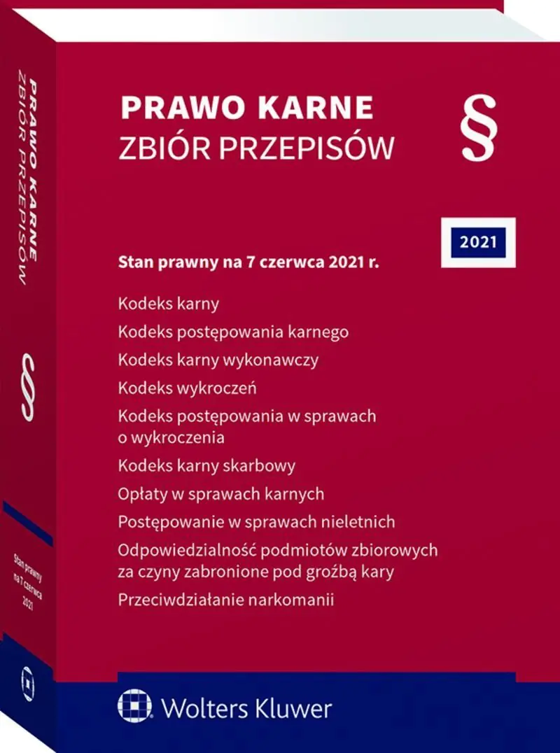 Książka - Prawo karne. Zbiór przepisów