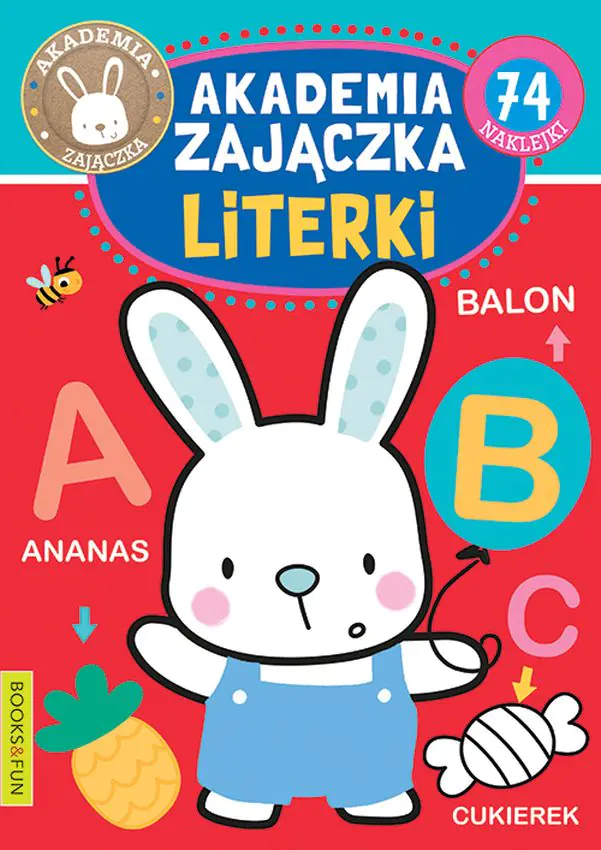 Książka - Książka Akademia Zajączka. Literki. Books and fun