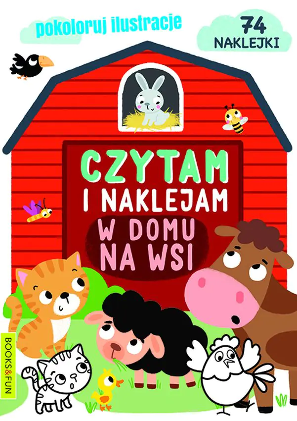 Książka - Czytamy i naklejam. W domu, na wsi