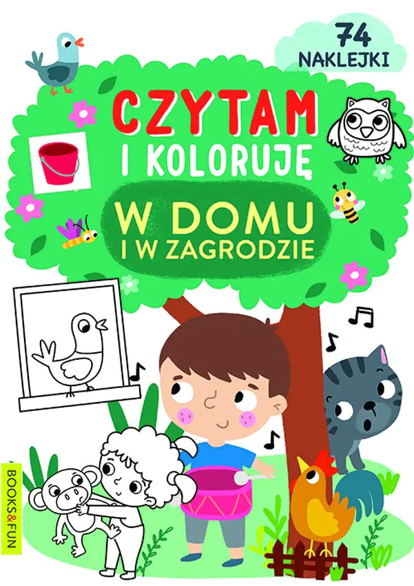 Książka - W domu i w zagrodzie. Czytam i koloruję
