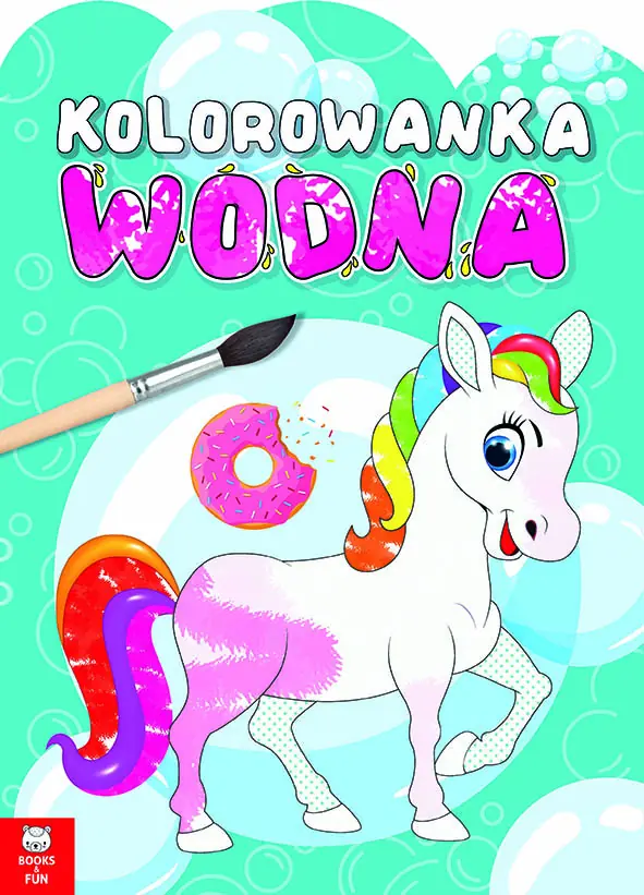 Książka - Kucyki. Kolorowanka wodna