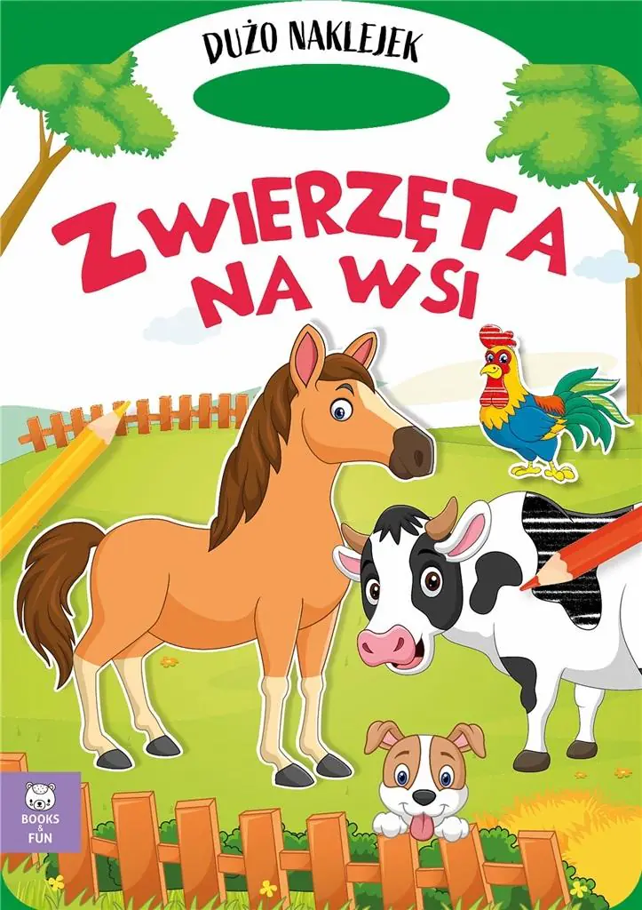 Książka - Teczka zwierzęta na wsi z podójnymi naklejkami
