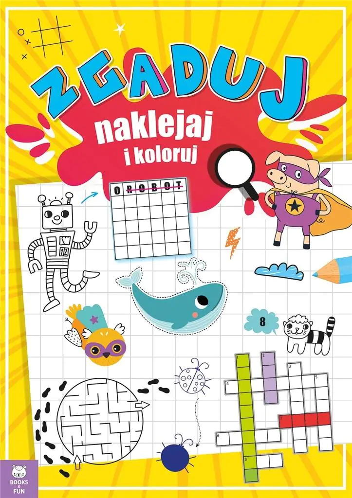 Książka - Zgaduj, naklejaj i koloruj